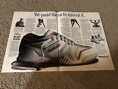 Vintage 1988 REEBOK SPORTS TRAINER PRO WORKOUT SUPPORT Shoes Poster Print Ad 80s $7.99