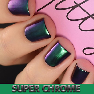 #ad Nail Art Duochrome chrome powder Mirror powder SUPER CHROME Emerald By Mitty $12.60