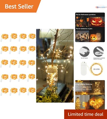 Premium High Quality LED Fairy Lights 20 Pack 3.3ft Copper Wire Warm White $24.98