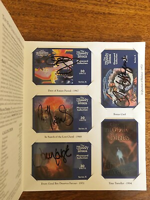 #ad Moody Blues HAND SIGNED Collectible Phonecard Set Unframed $49.50