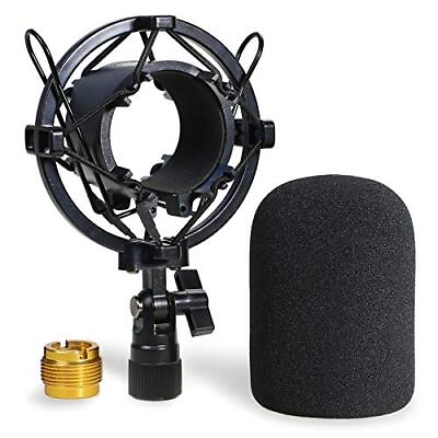 #ad SUNMON AT2020 Shock Mount with Windscreen Shock Mount Stand with Foam Pop Filte $22.42