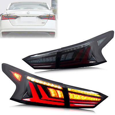 LED Tail Lights for Nissan Altima 2019 2023 Sequential Animation Rear Lamp Black $299.99