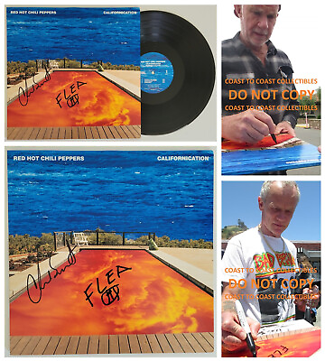 #ad Flea amp; Chad Smith signed Red Hot Chili Peppers Californication album Vinyl proof $649.99