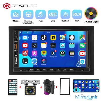 #ad 7quot; Double 2DIN Car MP5 Player Bluetooth Touch Screen FM SD 2USB Aux Stereo Radio $31.99