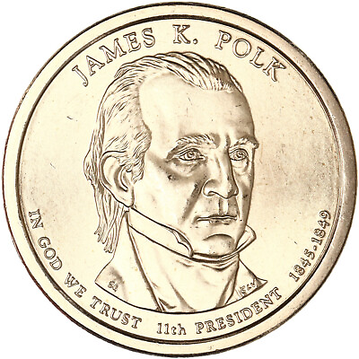 #ad 2009 D Presidential Dollar James K Polk Satin Finish $2.88