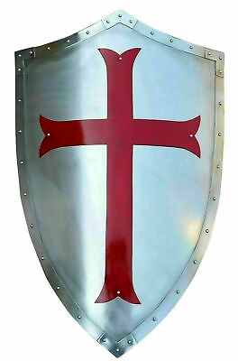 #ad Medieval Heater Shield Templar Crusader Warrior historical Role Play Shield Gift $107.10