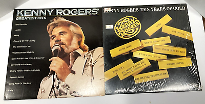 #ad Kenny Rogers Greatest Hits 1980 Records Vinyl LP amp; 1977 Ten Years Of Gold Lot $17.95