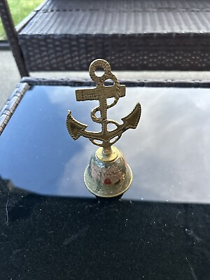 Anchor Bell Enamel Made In India Nautical Maritime Home Office Decor 5.5” $24.22