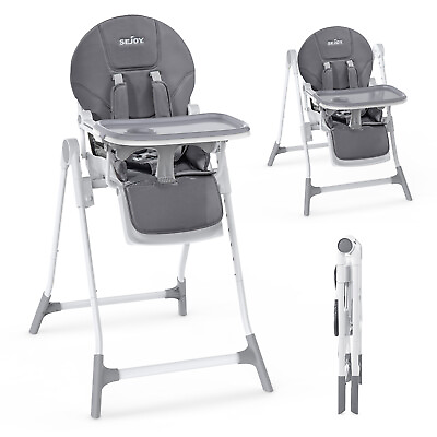 #ad Baby High Chair for Toddlers Foldable Highchair W Adjustable Seat Heigh Recline $70.85