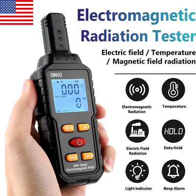 #ad Digital EMF Meter Electromagnetic Field Radiation Detector LCD Geiger Counter $23.74