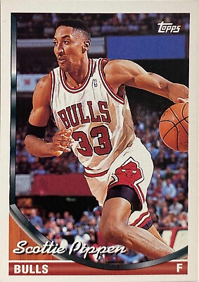 #ad 1993 94 Topps #92 Scottie Pippen Chicago Bulls Basketball Card LAST DANCE NICE $1.99