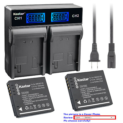 #ad Kastar Battery LCD Rapid Charger for Panasonic DMW BCF10 Panasonic Lumix DMC F3 $19.99