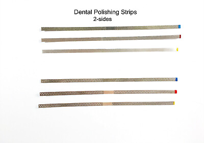 #ad Dental Stainless Polishing Surface Diamond Sand Strips Double Side 15 30 45um $81.89