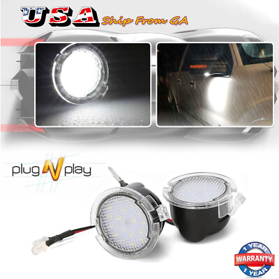 #ad Xenon White LED Puddle Lights For Ford Taurus Edge Flex F150 Side Mirror Lights $9.99