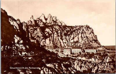 #ad Mountain View Montserrat Barcelona Spain Trinks Bildkarte Postcard RPPC $11.96