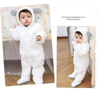 #ad Newborn Baby Romper Jumpsuit Boy Girl Hooded Bodysuit 6 Months 26in $16.99