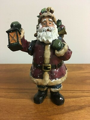 #ad Christmas Santa Claus with Presents holding Lantern Ornament $11.50