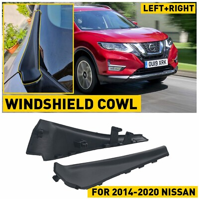 #ad Front Windshield Wiper Side Cowl Extension Cover Trim For 2014 2020 Nissan Rogue $14.99