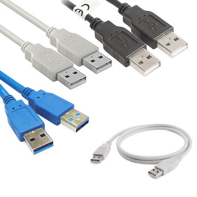 #ad USB 2.0 3.0 Data Cable A Male to A Male High Speed Charger Cord Multpack LOT $159.29