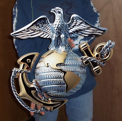 USMC Globe and Anchor Metal Sign 19quot; x 19quot; $74.95