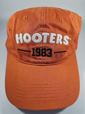 #ad HOOTERS 1983 OF BRANDON FL THE ORIGINAL ADULT UNISEX CAP Orange ONE SIZE $14.95
