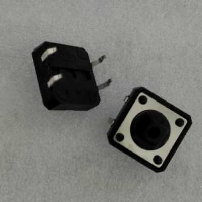 #ad 10x Black Push Button Switch Momentary Tact amp; Caps $0.99