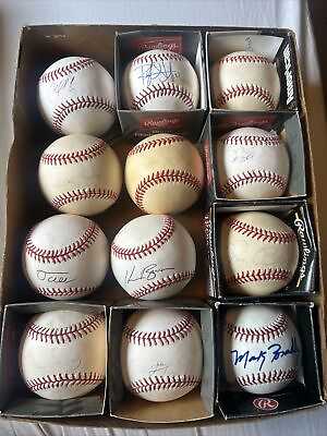 12 Official Rawlings MLB Unknown Signed Autographed Baseballs Amer Nat League $99.00