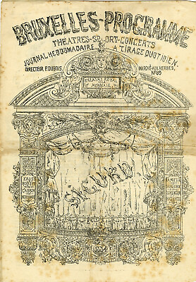 #ad Antique Print MUSIC SIGURD NIBELUNGEN OPERA BRUSSELS Anonymous 1884 $114.50