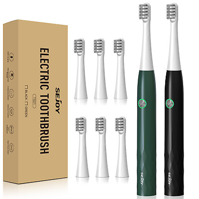 #ad Sonic Electric Toothbrush Tooth Whitening W 4 Brush Heads Rechargeable for Adult $12.99