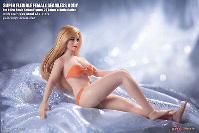 #ad 1 12 TBLeague T05A Pale Skin Fat Girl Rubber Body Flexible 6quot; Action Figures $49.99