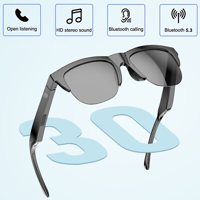 #ad Bluetooth 5.3 Sunglasses Wireless Glass Headphone Stereo Earphone Mic Headset US $18.56