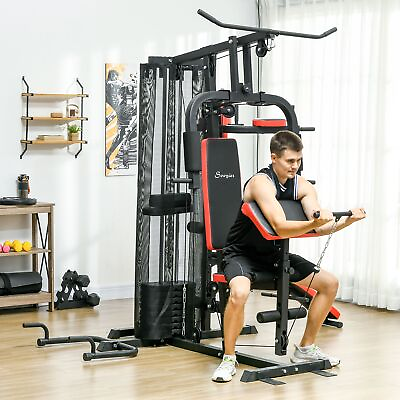 #ad Multi Home Gym Equipment Workout Station with 132lbs Weight Stack $619.99