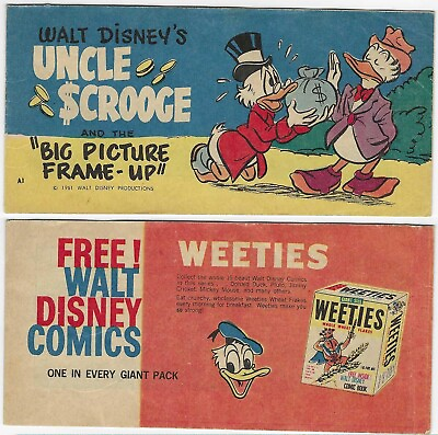 #ad WEETIES AUSTRALIAN CEREAL GIVEAWAY PROMO A 1 UNCLE SCROOGE BIG PICTURE FRAME UP $129.99