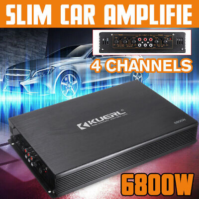 #ad 6800Watt 4 Channel Car Amplifier Stereo Audio Speaker Amp For Subwoofer DC 12V $131.32