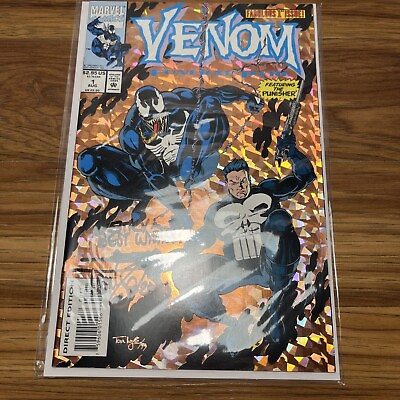 #ad Venom Fabulous 1st Issue Gold Holographic Cover Signed Tom Lyle; COA Ships Fast $39.95