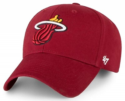 #ad #ad Miami Heat NBA #x27;47 MVP Legend Red Structured Hat Cap Adult Men#x27;s Adjustable $19.99