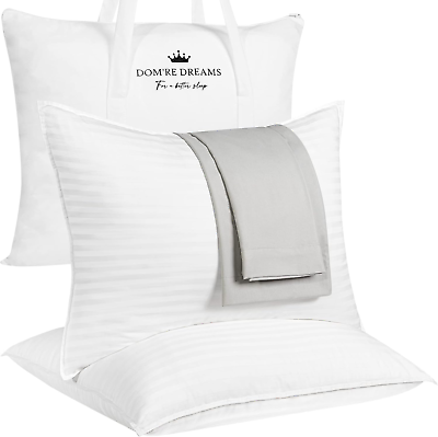 #ad Soft Luxury Pillow Queen Size Set of 2 Luxury Soft Cooling Pillow Hotel Coll $83.94