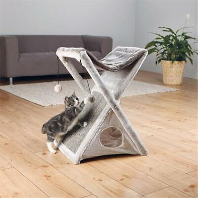 #ad TRIXIE Pet Products 44771 Miguel Fold and Store Cat Tower Light Gray amp; Gray $53.05