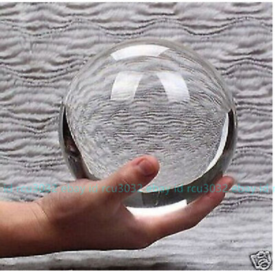 #ad 80mmStand Asian Rare Natural Quartz Clear Magic Healing Crystal Ball Sphere $25.99