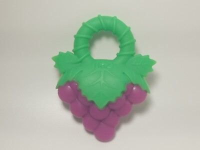 #ad Razbaby Raz Grapes Teether Teething Silicone Rubber Baby Gums Toddler Fruit Toy $3.49
