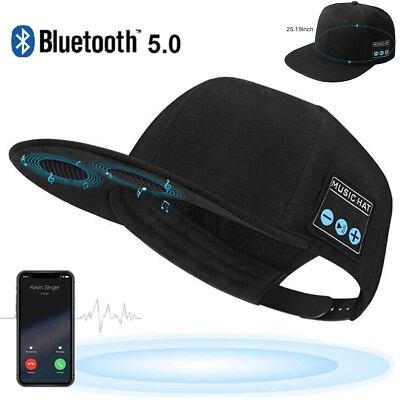#ad Hat Bluetooth with Speaker Music Wireless Smart Baseball Cap Fashion Waterproof $18.05