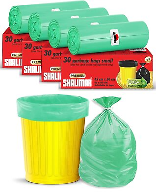 #ad Garbage Bags 17 X 19 Inches Small 120 Bags 4 rolls Dustbin Bag Trash Bag $33.99