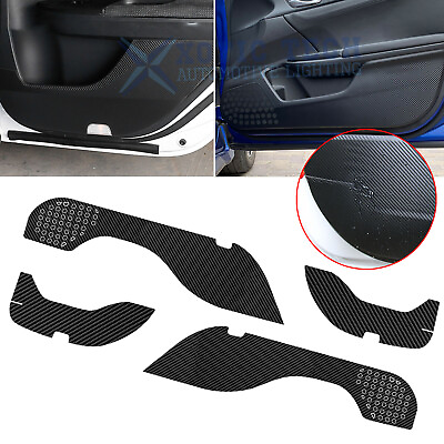 #ad #ad Carbon Fiber Pattern Door Anti Kick Pad Protector Decals For Honda Accord 18 22 $22.98