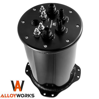 #ad Fuel Surge Tank 2.8L For Single or 2.6L For Dual 39 40mm Pumps 8AN Ports $159.00