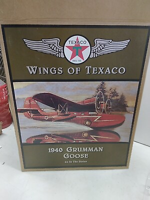 1996 Ertl Wings of Texaco 1940 Grumman Goose Airplane Coin Die Cast Metal Bank $22.00