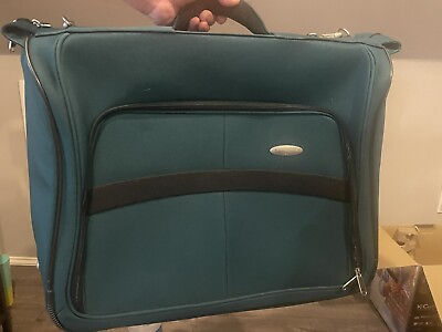 #ad Vintage Samsonite Luggage Garment Bag Forest green $60.00