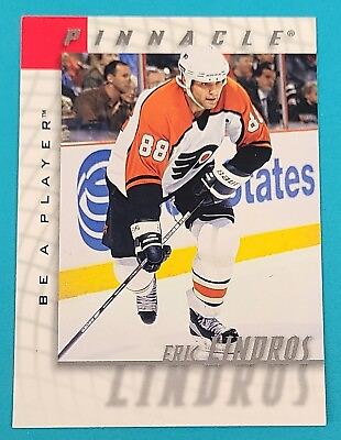 #ad 1997 98 Pinnacle Be a Player PROMO #1 Eric Lindros Flyers HOCKEY Card H4 $5.49