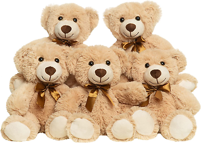 #ad Teddy Bears Bulk 5 Packs Stuffed Animal Plush Toys Gift for Kid Girlfriend13.5 $43.99