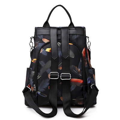 #ad Fashion Girls Anti Theft Black Backpack Rucksack Travel Shoulder School Bag $29.98