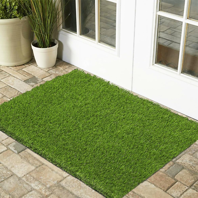#ad #ad Artificial Grass Door Mats 16quot;X24quot; Small Outdoor Fake Grass Mats Turf Grass Rugs $9.99